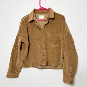 AE cropped corduroy shirt size S